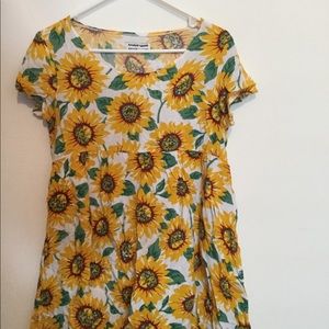Sunflower babydoll dress
